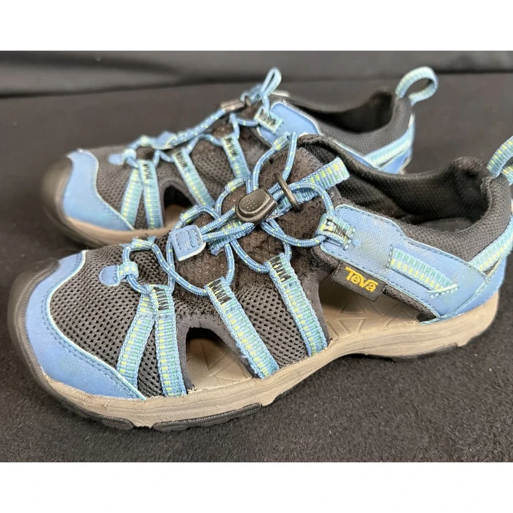 Teva Sandals Kids Youth Size 2 Manatee Hiking Water Shoes Blue Black 1019403Y